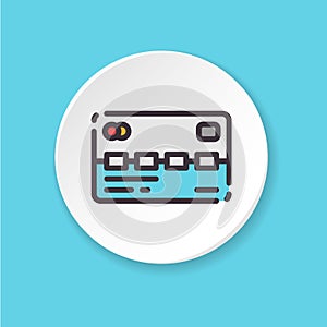 Vector flat icon prepaid card. UI/UX user interface.