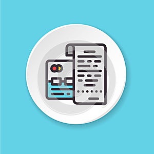 Vector flat icon prepaid card. UI/UX user interface.