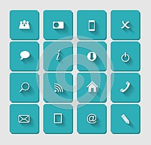 Vector Flat Icon Set for Web