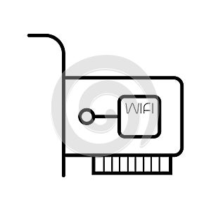 Vector of flat icon, wireless card