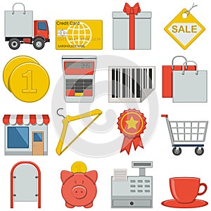 Vector Flat Icons - Retail
