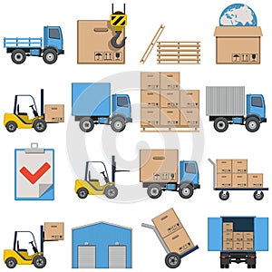 Vector Flat Icons - Shipping