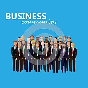 Vector flat illustration of business or politics community