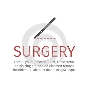 Vector illustration of scalpel icon