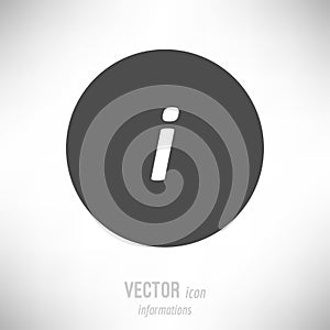 Vector flat informations icon