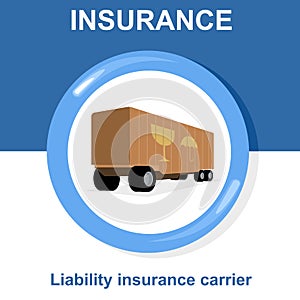 Vector flat insurance icons