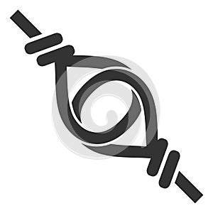 Vector Flat Knot Loop Connection Icon