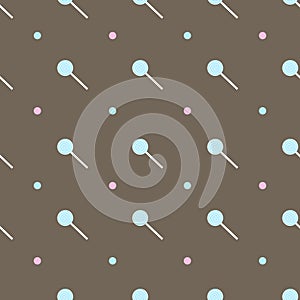 Vector flat lollipop seamless pattern