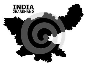 Vector Flat Map of Jharkhand State with Caption