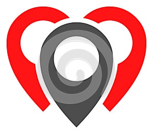 Vector Flat Map Markers Icon