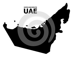 Vector Flat Map of United Arab Emirates with Caption