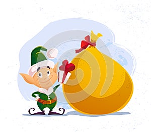 Vector flat merry christmas and happy new year illustration