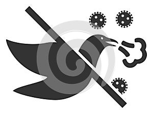 Vector Flat No Bird Flu Icon