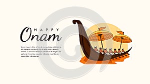 vector flat onam poster template
