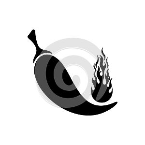 Vector flat pepper icon isolated on white