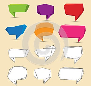 Vector Flat Speech Bubble Design for Communication