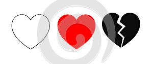 Heart icons