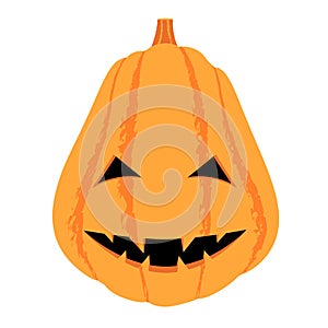 Vector flat style. The pumpkin is one of the important symbols of Halloween.