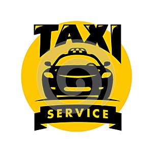 Vector flat taxi logo