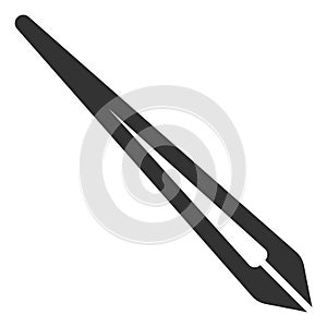 Vector Flat Tweezers Icon