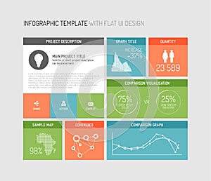 Vector flat user interface infographic