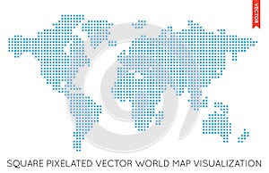 Vector Flat World Map Infographic. Map of the World.