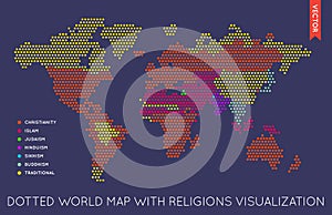 Vector Flat World Map Infographic. Map of the World.