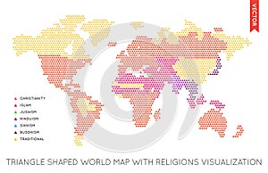 Vector Flat World Map Infographic. Map of the World.
