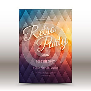 Vector Flayer Design Template Retro Party