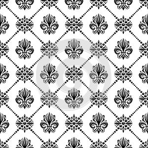 Vector Fleur de Lis Seamless Pattern