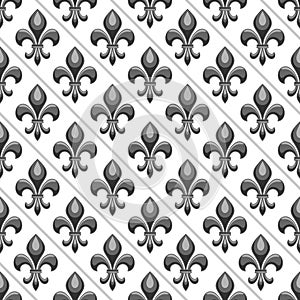 Vector Fleur de Lis Seamless Pattern