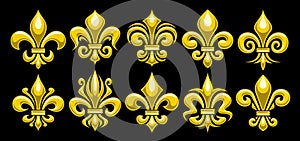 Vector Fleur de Lis set