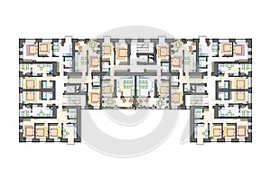 Vector floor plan / layout, architectural background, top view