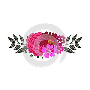 Vector floral bouquet design: garden pink peach lavender creamy powder pale Rose wax flower, anemone Eucalyptus branch