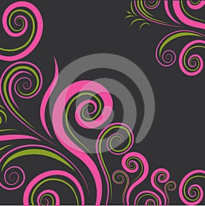 Vector floral colorful twirl pattern