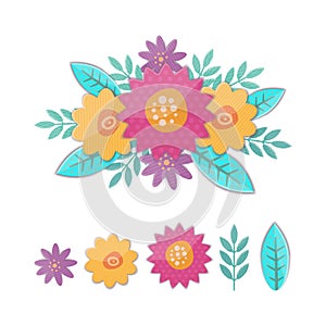 Vector floral composition