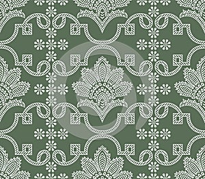 Vector floral damask wallpaper pattern design