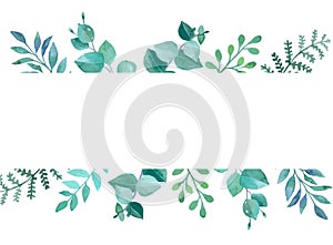 Vector floral design card in watercolor