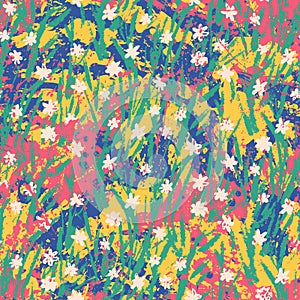 Vector floral grunge pattern