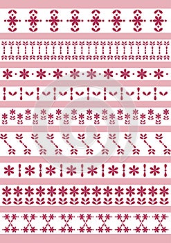 Vector floral lace. Set.