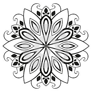 Vector floral mandala.