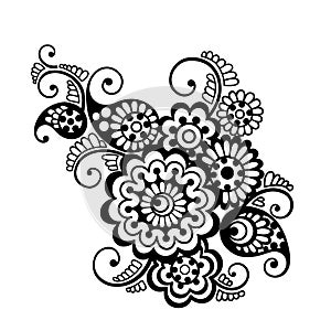 Vector floral pattern element, indian ornament