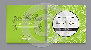 Vector floral Save the Date