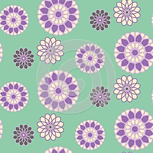 Vector Floral seamless colored pattern, decorative ornament, vector design