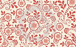 Vector floral seamless pattern element in Arabian style. Arabesque pattern. Eastern ethnic ornament.