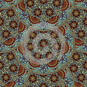 Vector floral seamless pattern element in Arabian style. Arabesque pattern. Eastern ethnic ornament.