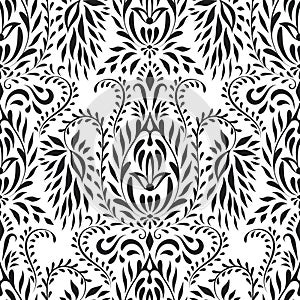 Vector Floral Seamless  Pattern. Ethnic Background