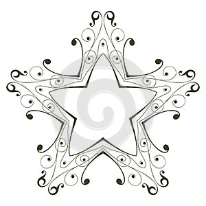 Vector floral star