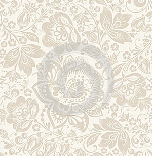 Vector Floral vintage rustic seamless pattern