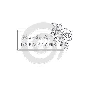 Vector flower logo template illustration